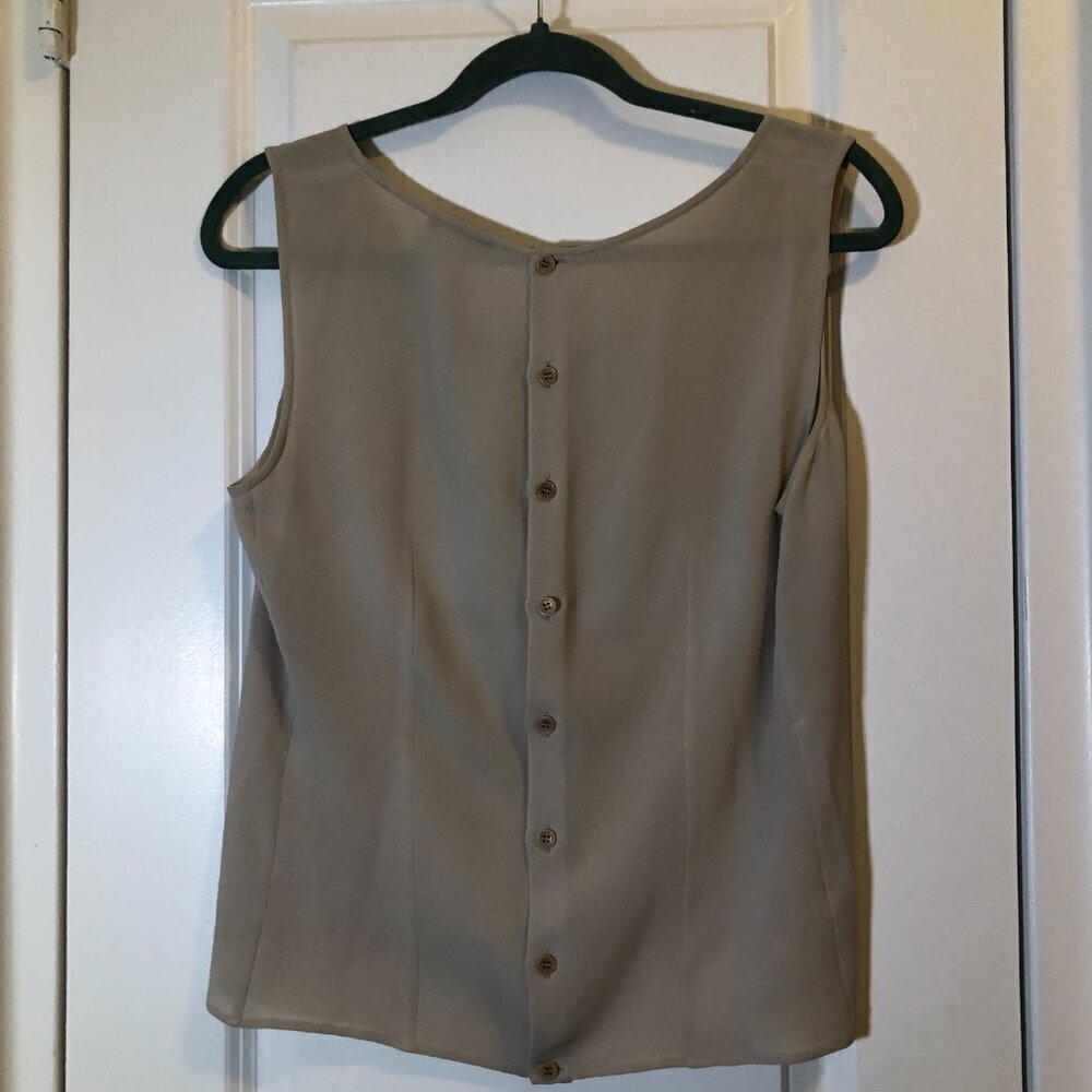 Vintage Giorgio Armani Embroidery Elegant Evening Party Jacket /Tank Tan Size 42 - Picture 4 of 11